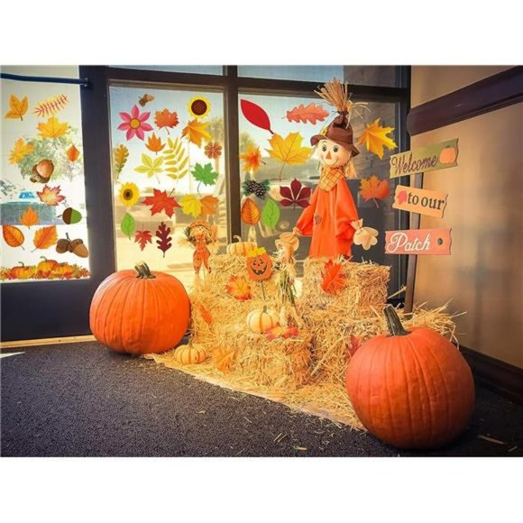 324 PCS Fall Window Clings, Autumn Window Clings Thanksgiving Clings - Picture 6 of 6